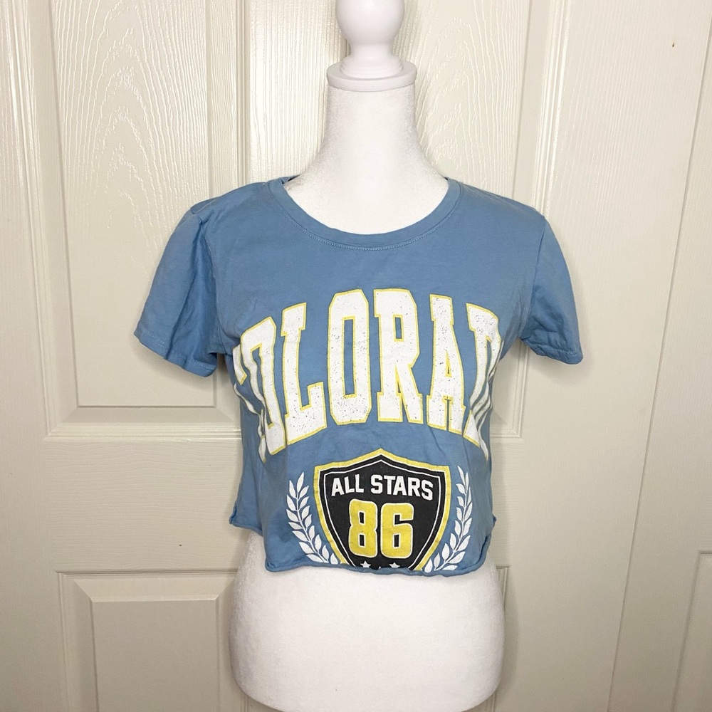 Full Tilt Blue and Yellow Short Sleeve Tee